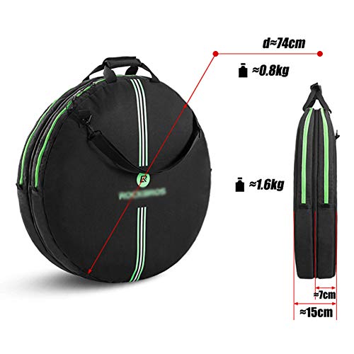 AXAX Bolsa para Ruedas De Bicicleta, PortÁTil De 26 Pulgadas Y 74 Cm, Bolsa para Ruedas con Ruedas De Carretera