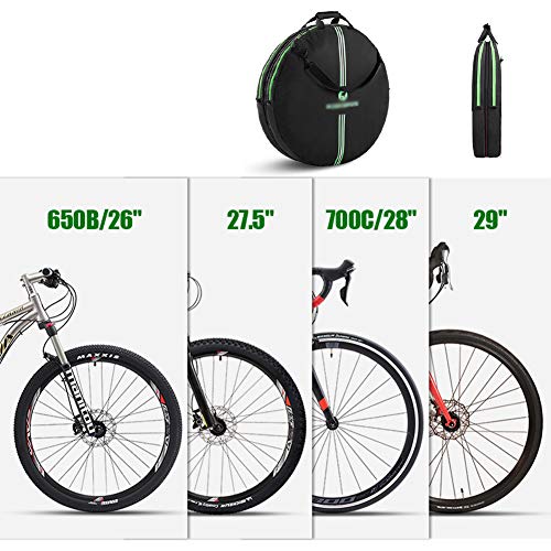 AXAX Bolsa para Ruedas De Bicicleta, PortÁTil De 26 Pulgadas Y 74 Cm, Bolsa para Ruedas con Ruedas De Carretera