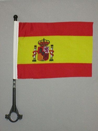 AZ FLAG Bandera de Bici de ESPAÑA 21x14cm - BANDERINA de Bicicleta ESPAÑOLA 14 x 21 cm