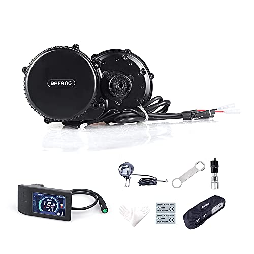 BAFANG BBS02B 48V 750W G340.750 Mid Motor Kit de Conversión de Bicicleta Eléctrica con Batería 11.6Ah/13Ah/17.5Ah/18Ah/20Ah, 52V 12.8Ah/14Ah, Batería de Portaequipajes 15Ah/17.5Ah