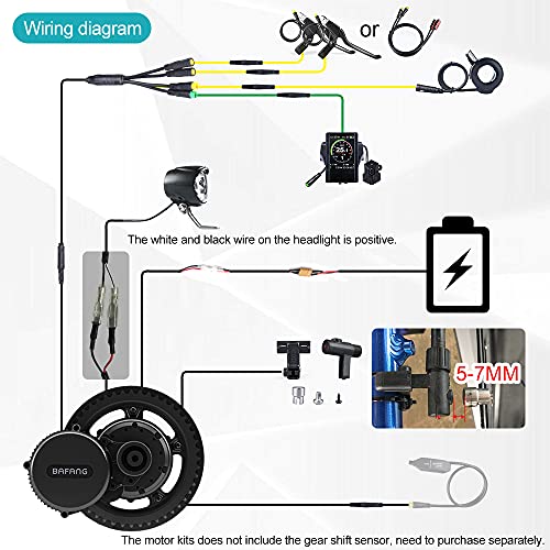 BAFANG Ebike BBS02B 48V 750W Kit de Conversión de Bicicleta de montaña con Motor Central Bicicleta con Batería de 48V 11.6/13/17.5/18Ah Hailong, Batería Yingwu 20Ah, 15Ah/17,5Ah Portaequipajes Batería