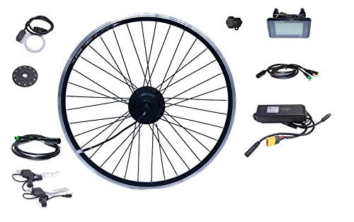 Bafang Kit de conversión para bicicleta eléctrica de 27,5 pulgadas, 650B, 350 W, 36 V, rueda trasera con radios, para cassette 8/9/10 RWD Kit IP65 C961 G020, motor de buje BF-RWDC-35036-C961-275