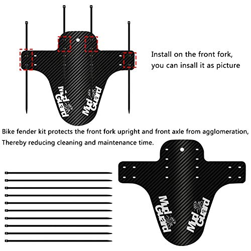 BAIBEI Guardabarros MTB, Guardabarros Delantero y Trasero, Se Adapta a 650B 20"26" 27.5"29 Pulgadas Guardabarros （2Pcs ）