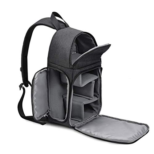 BAIGIO Bolso Bandolera para Cámara DSLR Canon Sony Nikon Pentax, Accesorios Mochila Cámara Reflex Impermeable Bolsa Cámara iPad 7.9inch y Trípode (Negro)