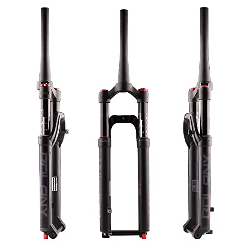 BaiHogi 27.5/29 Pulgadas Tenedor 130mm Viaje, rebajados Tupe Bicicleta de montaña Suspensión Tenedor Ajuste de Rebote, Manual de Bloqueo del Aire Amortiguador Accesorios de Montaje de Bicicletas