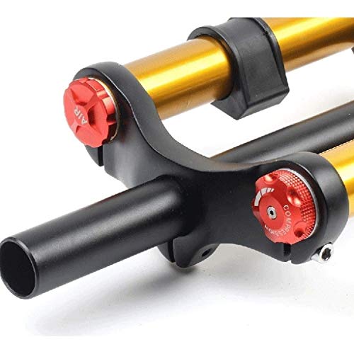 BaiHogi Suspensión Tenedor de Bicicletas 26/27,5/29" Hombro Aire Doble Descenso Rapel Amortiguador de amortiguación del Freno de Disco Am/FR Viajar 130mm Accesorios de Montaje de Bicicletas