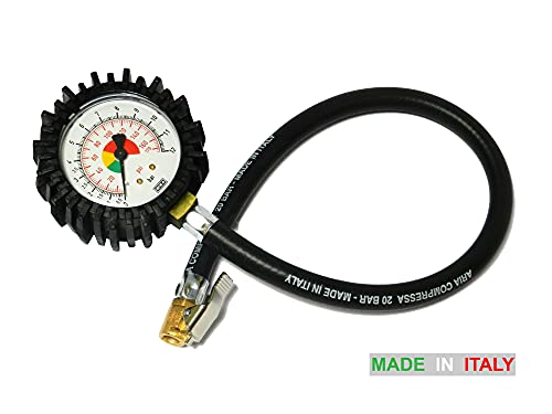 Bamax BX106FM - Manómetro de medida de presión de neumáticos semiprofesional, color negro.