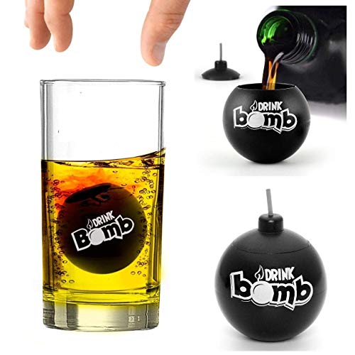 Bar Amigos - Juego de 4 tarjetas para recetas de bebidas y cócteles, color negro, 25 ml, ideal para fiestas Jagermaister, Red Bull