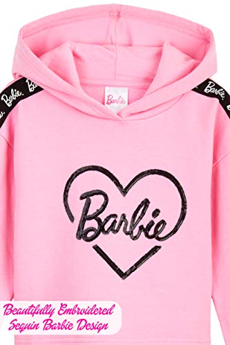 Barbie Chandal Niña, Ropa Niña de Algodon, Set de Sudadera con Capucha y Leggins Niña, Sudadera Niña Rosa, Regalos para Niñas y Adolescentes 4-14 Años (Multicolor, 5-6 Años)