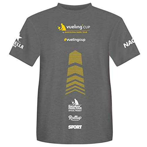 Barcelona Padel Tour | Camiseta Manga Corta Técnica Vueling Cup Hombre | Estampación Especial de Pádel | De Tacto Suave y Secado Rápido | Ropa Deportiva