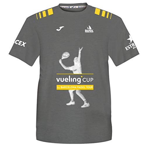 Barcelona Padel Tour | Camiseta Manga Corta Técnica Vueling Cup Hombre | Estampación Especial de Pádel | De Tacto Suave y Secado Rápido | Ropa Deportiva