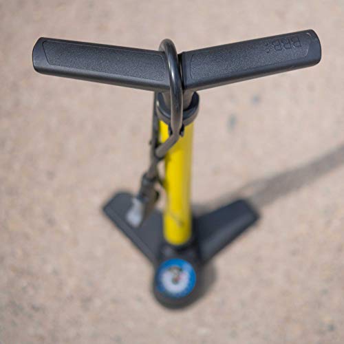 BBB Airboost BFP-21 Bomba Inflador de Pie para Bicicletas, Amarillo, Talla Única