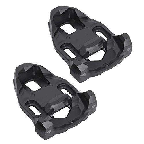 Beauneo Juego de Calas de Bicicleta PláStico Negro Bicicleta de Carretera Pedal de Ciclismo Bloqueo de Cala Antideslizante Bicicleta de Carretera para Pedal Time IClic/X-Presso