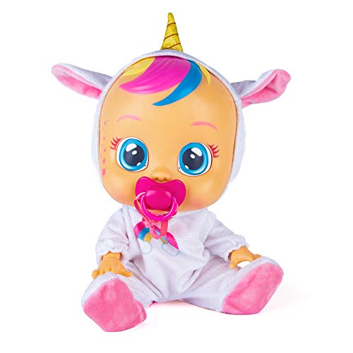 BEBÉS LLORONES Fantasy Dreamy Unicornio | Muñeca interactiva que llora de verdad con chupete y pijama - Muñeco para niñas y niños +18 Meses