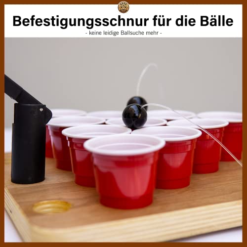 BeerBaller® Shot Pong Cherry - Beer-Pong como versión de Tiro! | EL Nuevo Juego DE Beber del 2020!  | Ideal para Fiestas, pre-Juegos, Festivales o como una Idea de Regalo