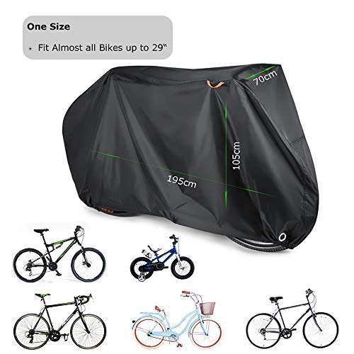 BEEWAY Funda para Bicicleta Exterior - 210D de Nylon Impermeable Cubierta Protector al Aire Libre contra Lluvia Sol Polvo para Montaña Carretera hasta 29"