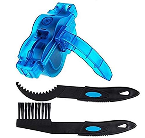 BeiLan Bicicleta de Limpieza para Cadenas Tool Kit de Lavado de Bicicletas Portátil Cadena Ciclón Engranaje de la Máquina Limpiador Azul con Negro Lavadora Limpieza del Depurador Cepillos