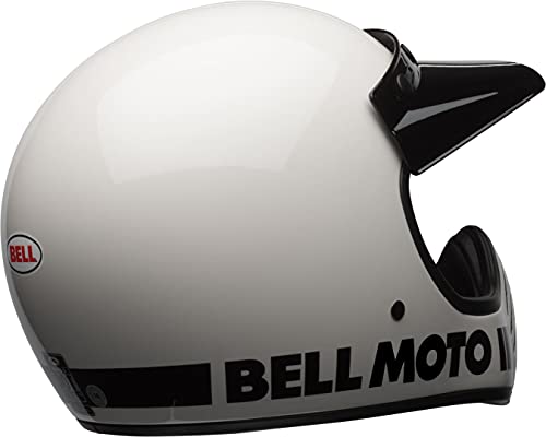 Bell Moto-3 Cascos, Hombre, Classic White, M