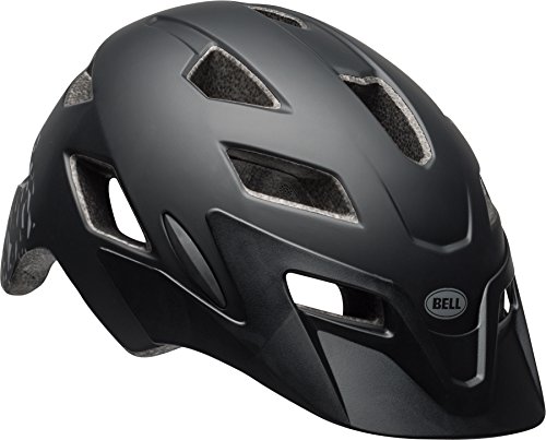 BELL SIDETRACK Youth Casco de Bicicleta, Unisex niños, Negro Mate y Plateado, Talla única