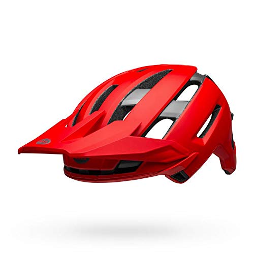 BELL Super Air MIPS Casco de Bicicleta de montaña, Hombre, Mate/Rojo Brillante/Gris, M | 55-59cm