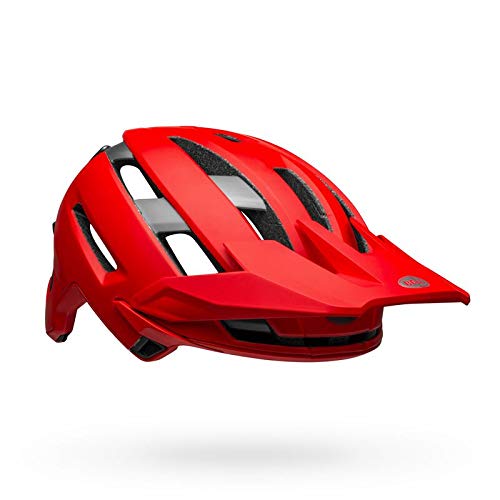 BELL Super Air MIPS Casco de Bicicleta de montaña, Hombre, Mate/Rojo Brillante/Gris, S | 52-56cm