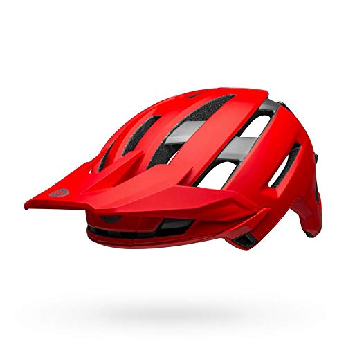 BELL Super Air MIPS Casco de Bicicleta de montaña, Hombre, Mate/Rojo Brillante/Gris, S | 52-56cm