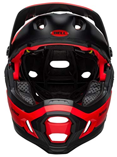 BELL Super DH MIPS Casco para Bicicleta de montaña, Unisex Adulto, Rojo Mate y Negro Brillante, L | 58-62cm