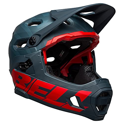 BELL Super DH Prime Matte Blue/Crimson, M