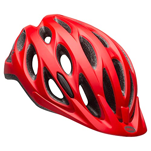 BELL Tracker - Casco de Ciclismo, Color Rojo y Negro Mate