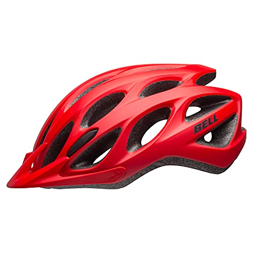 BELL Tracker - Casco de Ciclismo, Color Rojo y Negro Mate