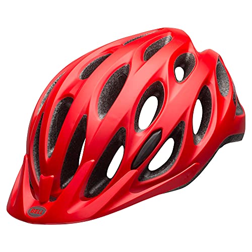 BELL Tracker - Casco de Ciclismo, Color Rojo y Negro Mate