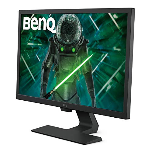 BenQ GL2480 - Monitor Gaming de 24" FullHD (1920x1080, 1ms, 75Hz, HDMI, DVI-D, VGA, Eye-Care, Flicker-free, Low Blue Light, Sensor Brillo Inteligente, antireflejos) - Color Negro