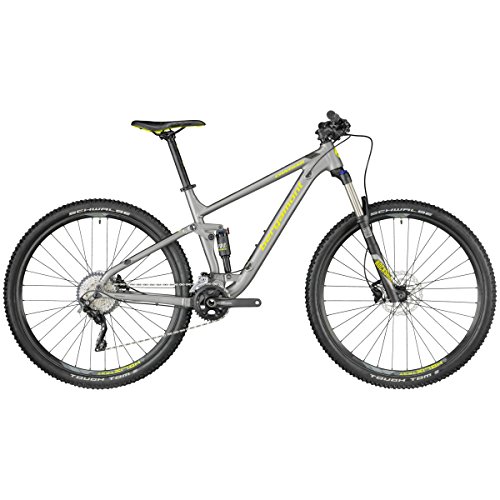 Bergamont Bicicleta de montaña Contrail 5.0 de 29 pulgadas, color gris/amarillo, talla L (176 – 183 cm)