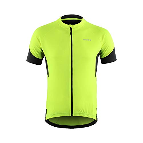 BERGRISAR Hombres Básicos Ciclismo Jerseys Manga Corta Bicicleta Bicicleta Camisa Bolsillos Cremallera, forro polar verde con licencia oficial de star wars silent one crew., Medium