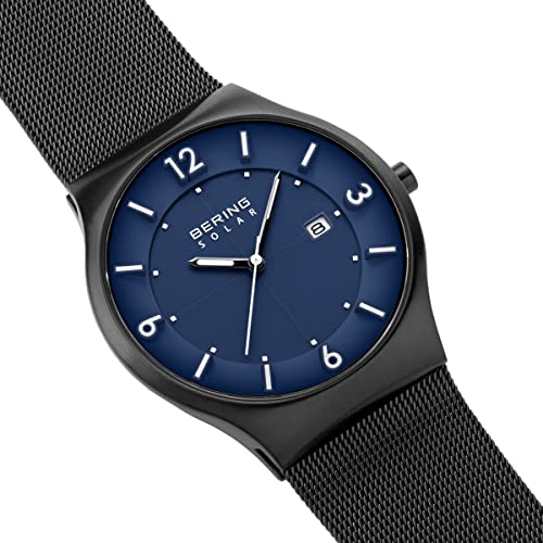 BERING Reloj Analógico Solar Collection para Hombre de Energía Solar con Correa en Acero Inoxidable y Cristal de Zafiro 14440-227