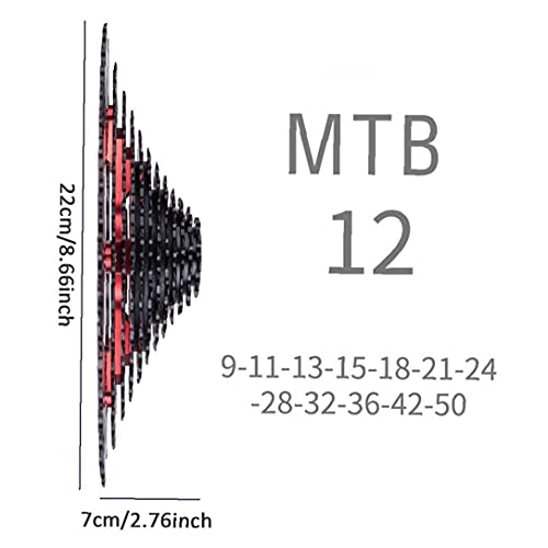 Berrywho Dientes Velocidad De Pedaleo Cassette De La Bici Rueda Libre De Rueda Motriz 12 9-50t Velocidad Compatible Con Xd Negro