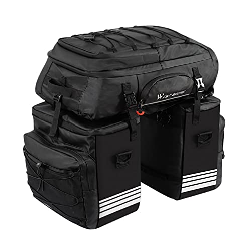 BESPORTBLE 3 en 1 Bolsa Impermeable para Bicicleta Bolsa de Sillín para Bicicleta Bolsa de Hombro para Asiento Trasero de Bicicleta Bolsa de Almacenamiento para Bicicleta Bolsa Trasera para