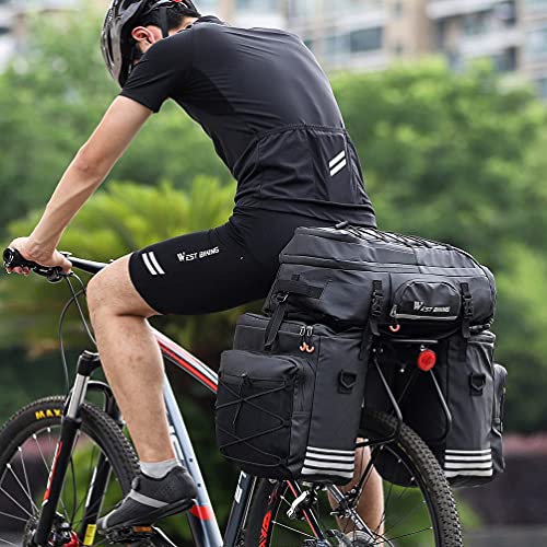 BESPORTBLE 3 en 1 Bolsa Impermeable para Bicicleta Bolsa de Sillín para Bicicleta Bolsa de Hombro para Asiento Trasero de Bicicleta Bolsa de Almacenamiento para Bicicleta Bolsa Trasera para