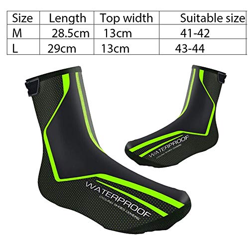 Bestine Fundas Impermeables para Zapatillas de Ciclismo Fundas Para Zapatillas de Ciclismo Fundas Térmicas Para Zapatos para Hombres y mujeres, Zapatillas de Ciclismo MTB (EU43-46(UK9.5-11.5),Green)