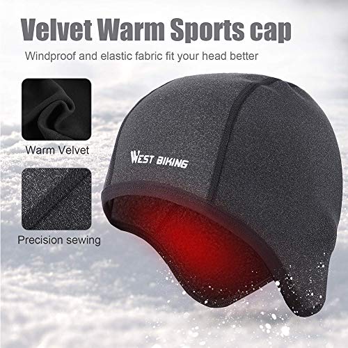 BESTZY Gorro de Ciclismo Gorro Bajo-Casco Forro a Prueba de Viento Ciclismo Gorra, Ciclismo Skull Cap para Bicicleta Ciclo Deportes al Aire Libre para Senderismo Moto Ciclismo