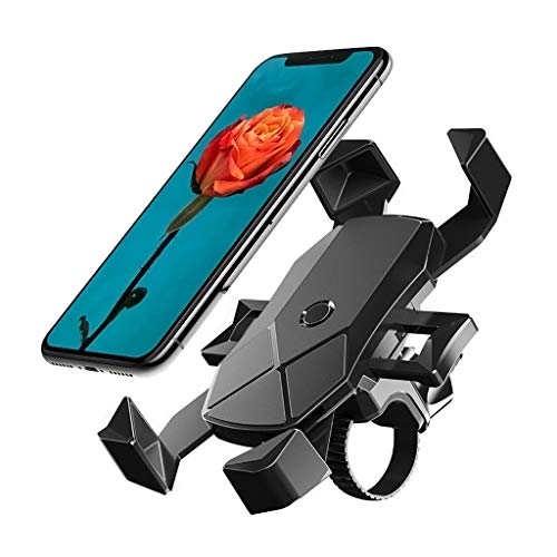 BETOWEY Soporte Movil Moto, 360° Rotación Soporte para Movil Bicicleta Bici Compatible con Telefono de 4.5''- 7.0''