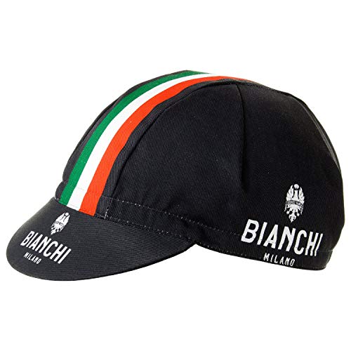Bianchi Milano Gorra de Ciclismo Unisex de neón, Unisex, Gorra de Ciclismo, 01698604200C000.07 4000, Negro, Talla única