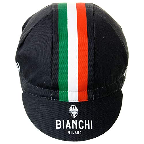 Bianchi Milano Gorra de Ciclismo Unisex de neón, Unisex, Gorra de Ciclismo, 01698604200C000.07 4000, Negro, Talla única