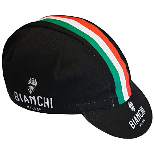 Bianchi Milano Gorra de Ciclismo Unisex de neón, Unisex, Gorra de Ciclismo, 01698604200C000.07 4000, Negro, Talla única