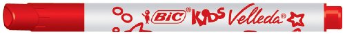 BIC Kids Mini Velleda, Rotuladores Pizarra Blanca de Punta Fina, Óptimo para uso Escolar, Colores Sortidos, Paquete de 6