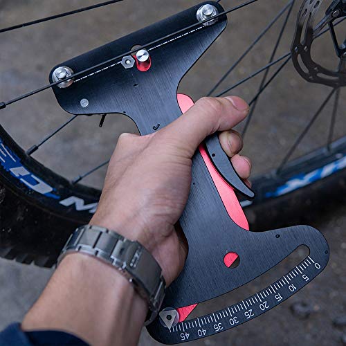 Bici habló tensiómetro de aleación de aluminio de radios inspector medida exacta de la herramienta tensiómetro de alambre de acero de la bici rueda de ajuste de llanta de bicicleta de reparación