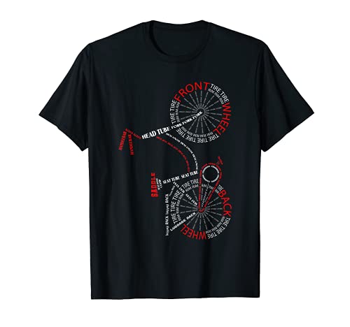 Bicicleta Anatomía - Ciudad Bike Biking Parts Ciclismo Camiseta