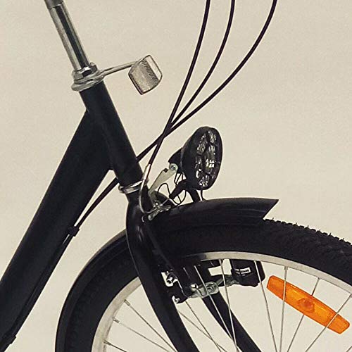 Bicicleta de adulto triciclo con tres ruedas de 24 pulgadas, tres ruedas Cruiser Bike de 6 velocidades, marco de acero al carbono alto con asiento trasero y cesta para los jardines