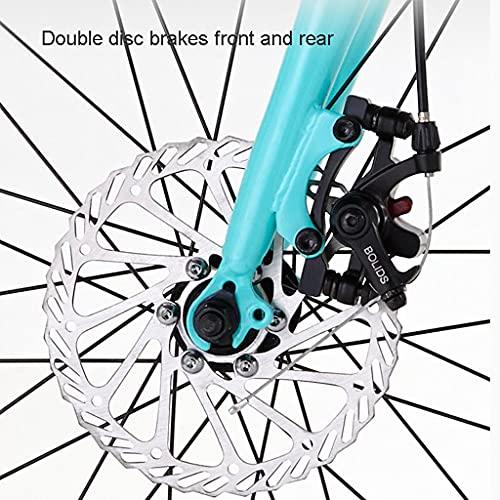 Bicicleta De Bicicleta De Carretera para Hombres 68 Cm Bicicleta De Marco para Adultos Bicicleta Bicicleta Bicicleta Dual Disco Freno Bicicleta Bicicleta para Hombre, 21 Velocidad(Color:Negro)