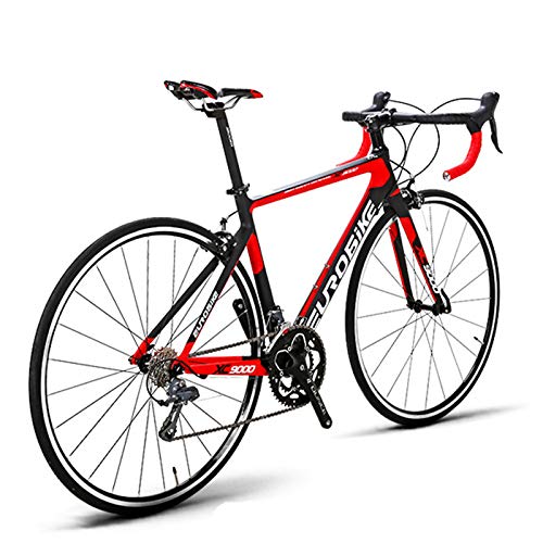 Bicicleta de Carretera de Carbono, Ciclismo Ultraligero de 16 Velocidades, Ruedas 700C con Cambio De Freno De Disco Doble Bicicleta De Carretera, para Entusiastas del Ciclismo